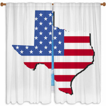 Texas Map Flag Window Curtains 15186617