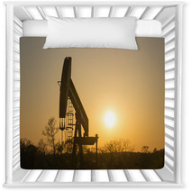 Texas Oil Well Against Setting Sun Nursery Decor 61657158