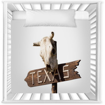 Texas Sign With Old Horse Skull Nursery Decor 68283337