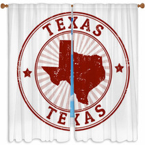 Texas Stamp Window Curtains 55630889