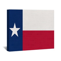 Texas State Flag On Brick Wall Wall Art 59425005