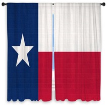 Texas State Flag On Brick Wall Window Curtains 59425005