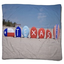 Texas, State Of USA On Colourful Stones Blankets 41538943