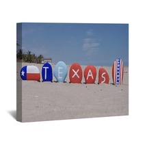 Texas, State Of USA On Colourful Stones Wall Art 41538943