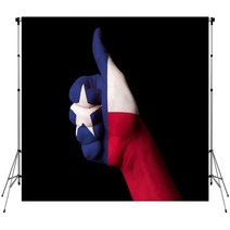 Texas Us State Flag Thumb Up Gesture For Excellence And Achievem Backdrops 41308842