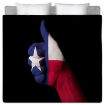 Texas Us State Flag Thumb Up Gesture For Excellence And Achievem Bedding 41308842