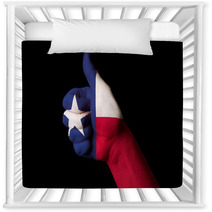 Texas Us State Flag Thumb Up Gesture For Excellence And Achievem Nursery Decor 41308842