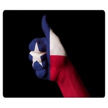 Texas Us State Flag Thumb Up Gesture For Excellence And Achievem Rugs 41308842