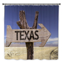 Texas Wooden Sign Isolated On Desert Background Bath Decor 68685775
