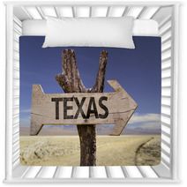 Texas Wooden Sign Isolated On Desert Background Nursery Decor 68685775