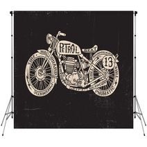 Text Filled Vintage Motorcycle Backdrops 56631104