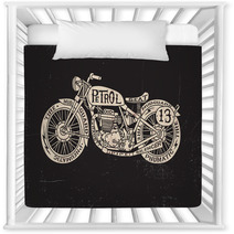 Text Filled Vintage Motorcycle Nursery Decor 56631104