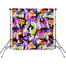 Texture Of Colorful Print Fabric Camouflage Backdrops 93384500