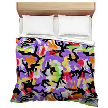 Texture Of Colorful Print Fabric Camouflage Bedding 93384500