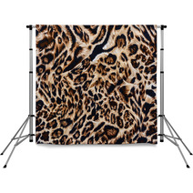 Texture Of Print Fabric Striped Leopard Backdrops 72929024