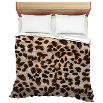 Texture Of Print Fabric Striped Leopard Bedding 79496236