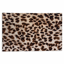 Texture Of Print Fabric Striped Leopard Rugs 79496236