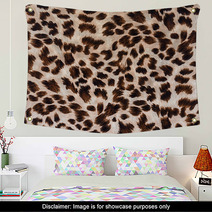 Texture Of Print Fabric Striped Leopard Wall Art 79496236
