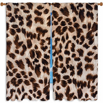 Texture Of Print Fabric Striped Leopard Window Curtains 79496236