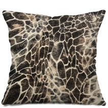 Texture Of Print Fabric Stripes Giraffe Pillows 74587304