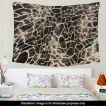 Texture Of Print Fabric Stripes Giraffe Wall Art 74587304