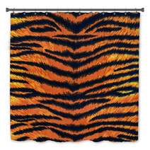 Texture Of Tiger Fabric Stripes Bath Decor 68171830