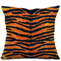 Texture Of Tiger Fabric Stripes Pillows 68171830