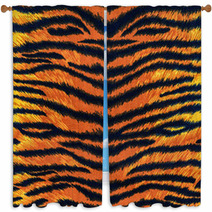 Texture Of Tiger Fabric Stripes Window Curtains 68171830