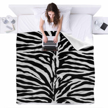 Texture Of Zebra Skin Blankets 66786509