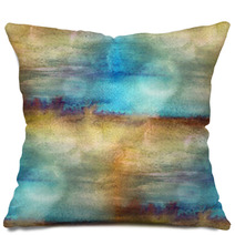 Texture Watercolor Brown, Blue Seamless Pillows 59172580