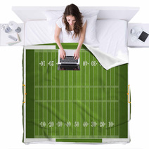Textured Grass American Football Field Blankets 55757786