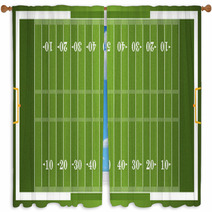 Textured Grass American Football Field Window Curtains 55757786
