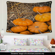 Thanksgiving Pumpkins Background Wall Art 68958511