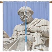 The Ancient Greek Philosopher Platon Window Curtains 40396136