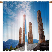 The Ancient Greek Temple Of Apollo Daylight Window Curtains 67677438