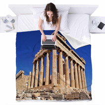 The Ancient Parthenon, The Acropolis, Athens, Greece Blankets 57594287