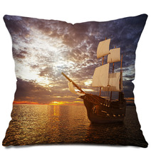 The Ancient Ship In The Sea Pillows 61253766