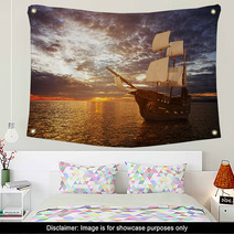The Ancient Ship In The Sea Wall Art 61253766