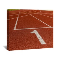 The Beginning Of The Athletics Track. The Start Of The Athletics Wall Art 66447769