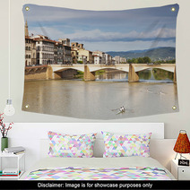 The Bridge Of Santa Trinita Over The Arno River In Florence Wall Art 68475317