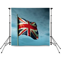 The British Flag Waving On The Wind Backdrops 65883647