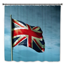 The British Flag Waving On The Wind Bath Decor 65883647