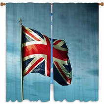 The British Flag Waving On The Wind Window Curtains 65883647