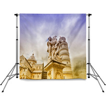 The Cathedral And Leaning Tower In Pisa Backdrops 65730003