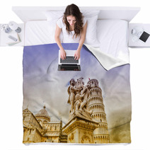 The Cathedral And Leaning Tower In Pisa Blankets 65730003