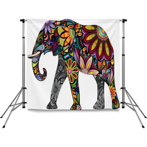 The Cheerful Elephant Backdrops 59359822