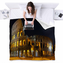 The Colosseum, Rome.  Night View Blankets 34411924