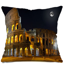 The Colosseum, Rome.  Night View Pillows 34411924