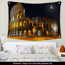 The Colosseum, Rome.  Night View Wall Art 34411924