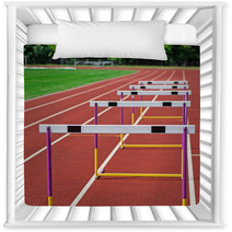 The Concept Of Sport - The Barriers On The Treadmill Stadium. Nursery Decor 56773912